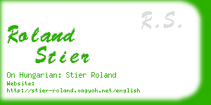 roland stier business card